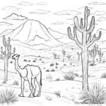 Desert Life Coloring Sheets 4