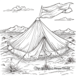 Desert Scene: Bedouin Tent Coloring Pages 4