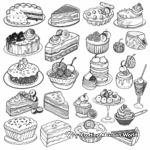 Dessert Collection Coloring Pages: Cakes, Pies and Cookies 4