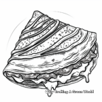 Dessert-themed Nutella Crepe Coloring Pages 3
