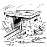 Detail-Oriented German Bunker Coloring Pages for adults 1