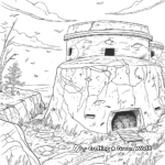 Detail-Oriented German Bunker Coloring Pages for adults 3