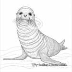Detailed Adult Sea Lion Coloring Pages 3