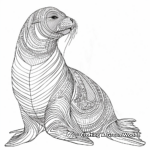 Detailed Adult Sea Lion Coloring Pages 4