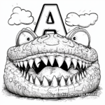 Detailed Alligator Teeth Coloring Pages 3