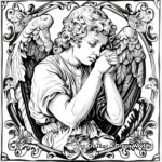 Detailed Angelic Symbols Adult Coloring Pages 1