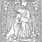 Detailed Angelic Symbols Adult Coloring Pages 3