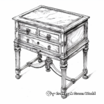 Detailed Antique Furniture Coloring Pages 2