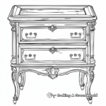 Detailed Antique Furniture Coloring Pages 3