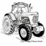Detailed Antique Tractor Coloring Pages 2