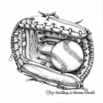 Detailed Baseball Glove and Ball Coloring Pages 2