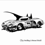 Detailed Batmobile Coloring Pages for Adults 1