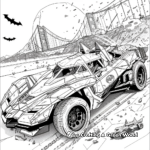 Detailed Batmobile Coloring Pages for Adults 2