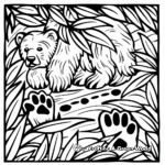 Detailed Bear Tracks Coloring Pages for Adults 1
