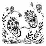 Detailed Bear Tracks Coloring Pages for Adults 2