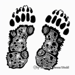 Detailed Bear Tracks Coloring Pages for Adults 3