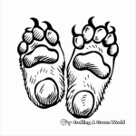 Detailed Bear Tracks Coloring Pages for Adults 4