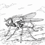 Detailed Blow Fly Coloring Pages for Adults 2