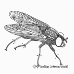 Detailed Blow Fly Coloring Pages for Adults 4