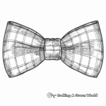 Detailed Bow Tie Coloring Pages for Adults 3