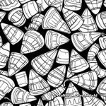 Detailed Candy Corn Coloring Pages for Adults 2