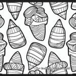 Detailed Candy Corn Coloring Pages for Adults 3