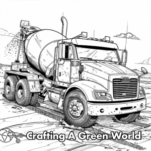 Cement Truck Coloring Pages - Free & Printable!