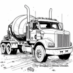 Detailed Cement Mixer Truck Coloring Pages 3