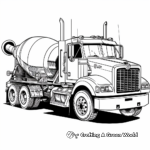 Detailed Cement Mixer Truck Coloring Pages 4