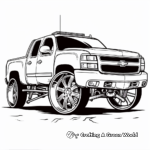 Detailed Chevy Avalanche Coloring Pages for Adults 1
