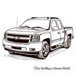Detailed Chevy Avalanche Coloring Pages for Adults 3