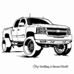 Detailed Chevy Avalanche Coloring Pages for Adults 4