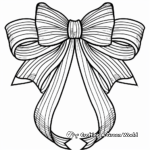 Detailed Christmas Ribbon Coloring Pages 1