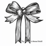 Detailed Christmas Ribbon Coloring Pages 2