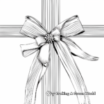 Detailed Christmas Ribbon Coloring Pages 4
