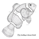 Detailed Clownfish Anatomy Coloring Pages 3