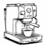 Detailed Coffee Machine Coloring Pages 1