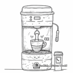 Detailed Coffee Machine Coloring Pages 4