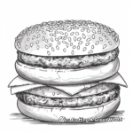 Detailed Coloring Pages of a Big Mac from McDonald's 2