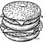 Detailed Coloring Pages of a Big Mac from McDonald's 3