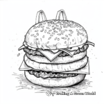 Detailed Coloring Pages of a Big Mac from McDonald's 4