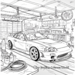 Detailed Coloring Pages of Fast and Furious Garage 2