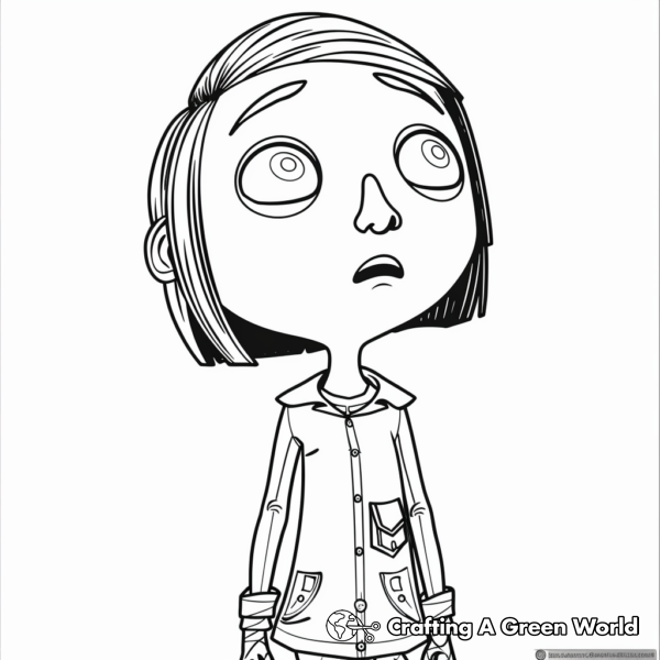 Detailed Coraline Character Coloring Pages 1