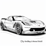 Detailed Corvette C8 Coloring Sheets for Adults 2