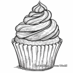 Detailed Cupcake Coloring Pages for Adults 2