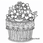 Detailed Cupcake Coloring Pages for Adults 3