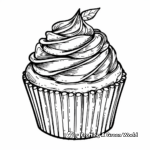 Detailed Cupcake Coloring Pages for Adults 4