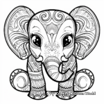 Detailed Cute Animal Hard Coloring Pages 1