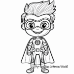 Detailed Cute Superhero Character Hard Coloring Pages 1