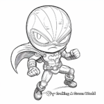 Detailed Cute Superhero Character Hard Coloring Pages 2